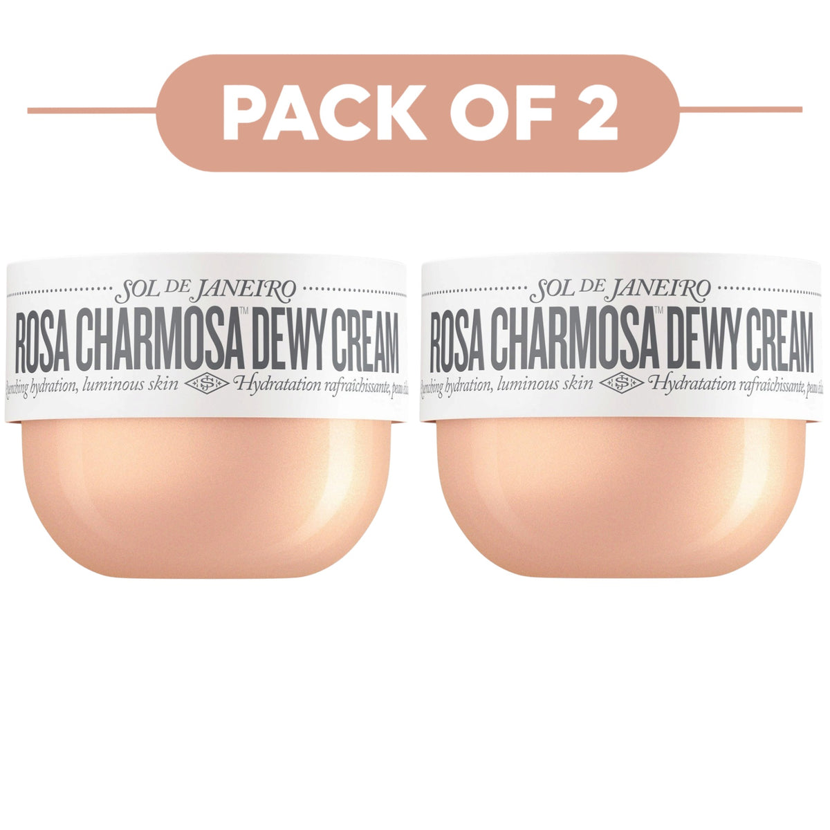Sol de Janeiro Rosa Charmosa Dewy Body Cream 240ml Pack of 2