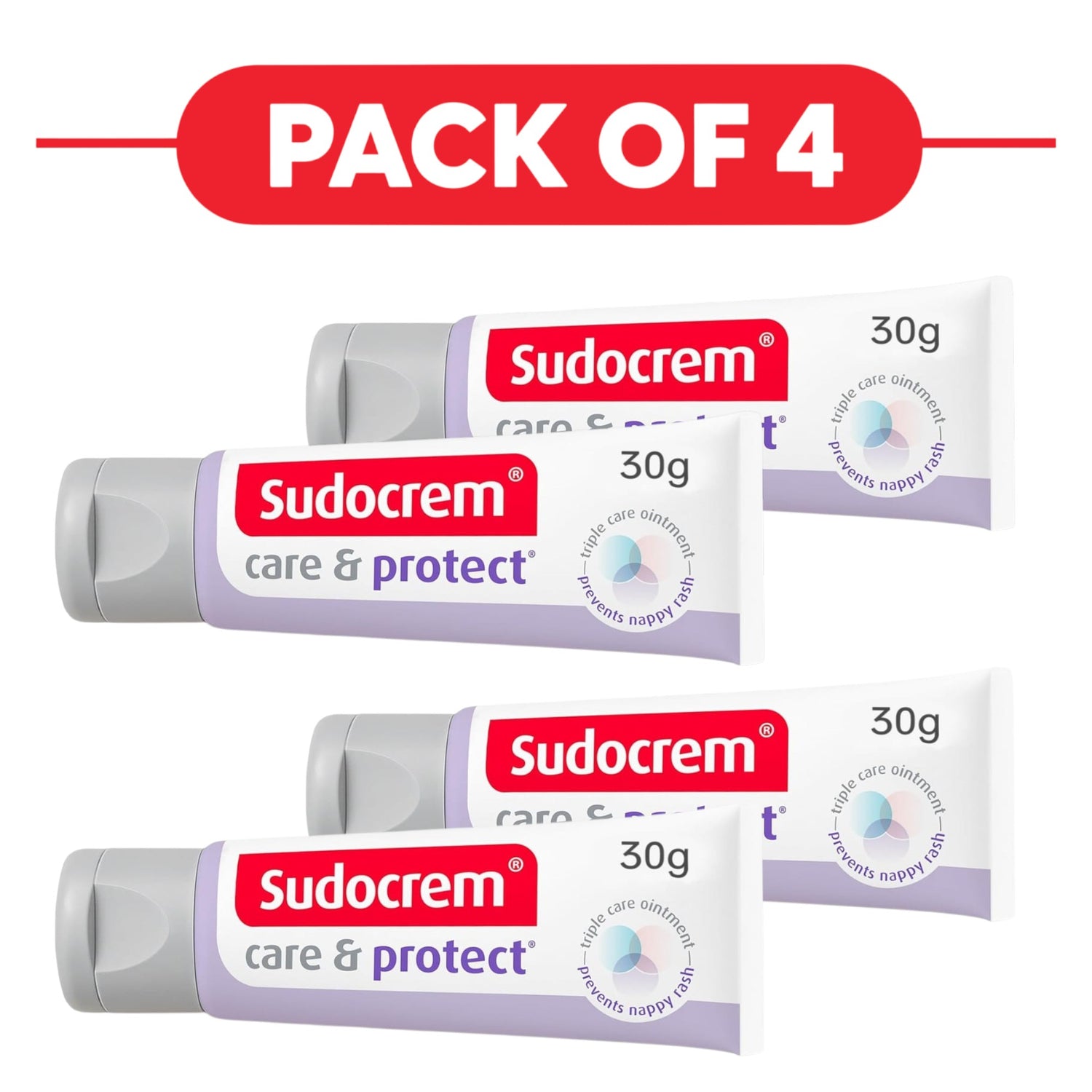 Sudocrem Care & Protect Nappy Cream 30g Pack of 4
