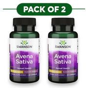 Swanson Avena Sativa 575mg 60 Capsules Pack of 2
