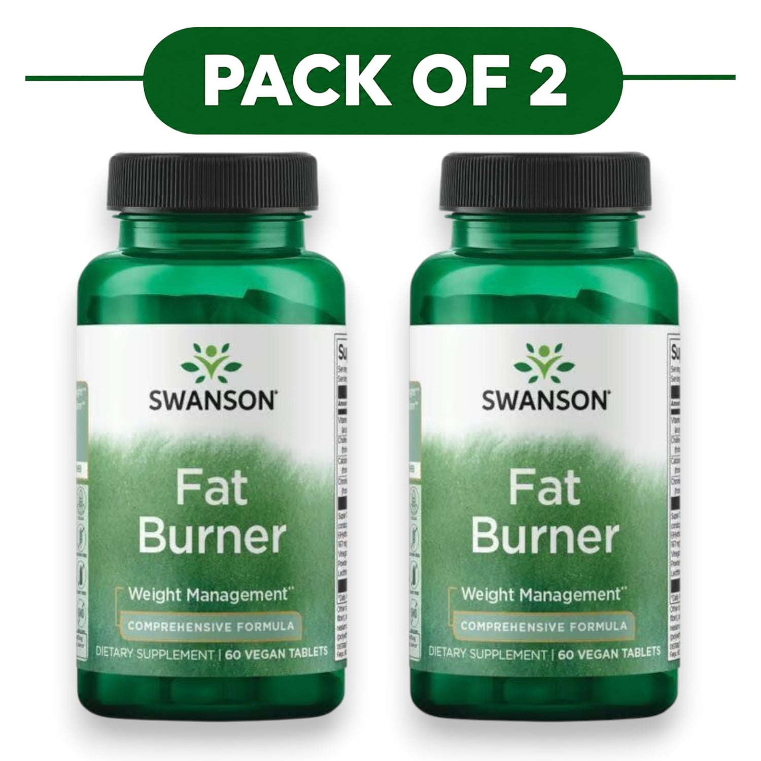 Swanson Fat Burner 60 Vegan Tablets Pack of 2