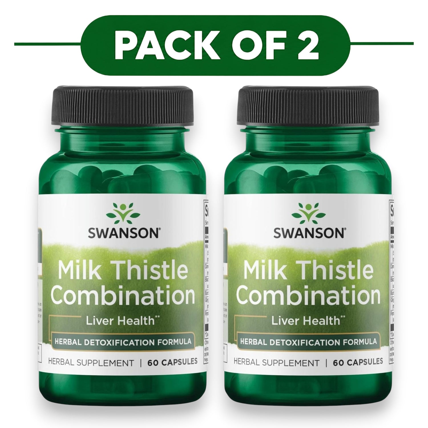 Swanson Milk Thistle Combination 175mg 60 Capsules Pack of 2