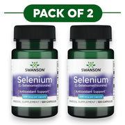 Swanson Selenium L-Selenomethionine 200mcg 120 Capsules Pack of 2