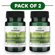 Swanson Arjuna Bark 10:1 Extract 40mg 60 Capsules Pack of 2