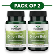 Swanson Full Spectrum Onion Bulb 400mg 60 Capsules Pack of 2
