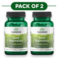 Swanson Saw Palmetto force maximale 320mg 60 capsules molles lot de 2