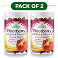 Swanson Holunderbeere mit Zink & Vitamin C Zitrone-Himbeere 60 Gummibärchen 2er-Pack
