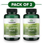 Swanson St. John's Wort Herb 375mg 120 Vegan Capsules Pack of 2