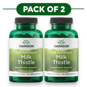Swanson Full Spectrum Milk Thistle 500mg 100 Vegan Capsules Pack of 2