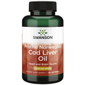Aceite de Hígado de Bacalao Noruego Prístino Swanson 1000mg – 60 Cápsulas Blandas