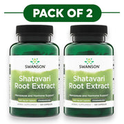 Swanson Shatavari Root Extract 500mg 120 Capsules Pack of 2