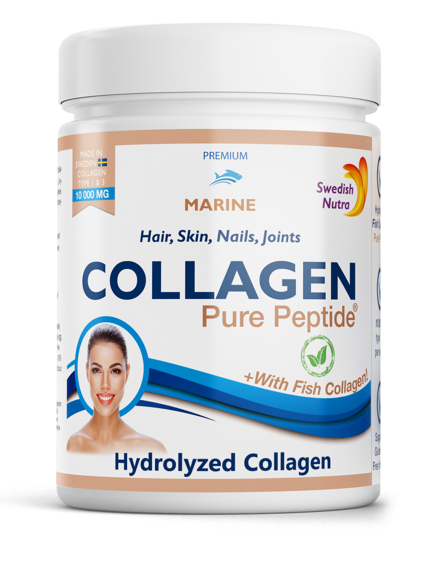 Swedish Nutra Marine Collagen Peptide Powder 300g