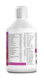 Swedish Nutra Women multivitamin supplement facts ingredients 500ml bottle
