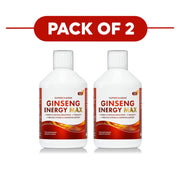 Swedish Nutra Ginseng Energy Liquid Ginger 500ml Pack of 2