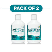 Swedish Nutra Magnesium Calcium + Zinc Lemon Flavour 500ml Pack of 2