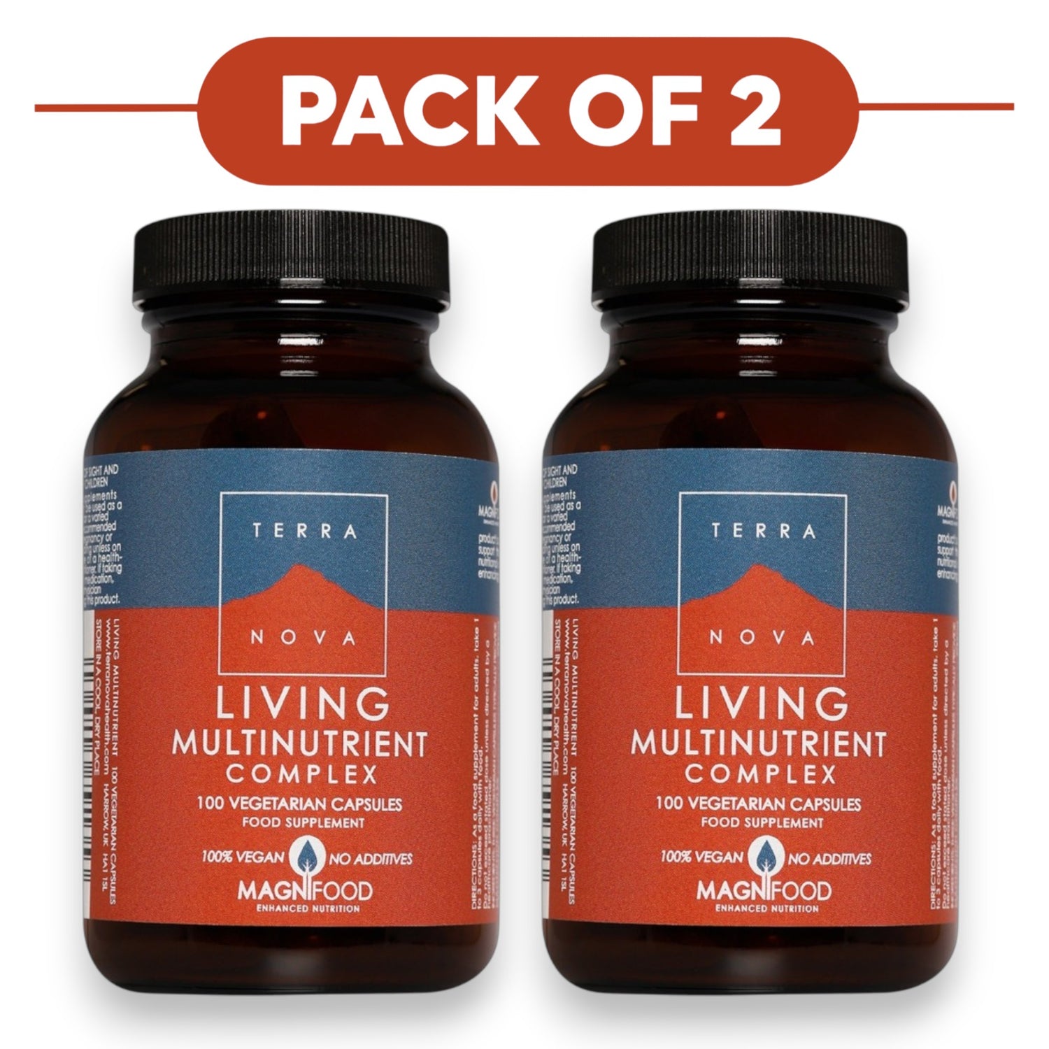 Terranova Living Multinutrient Complex 100 Vegetarian Capsules Pack of 2