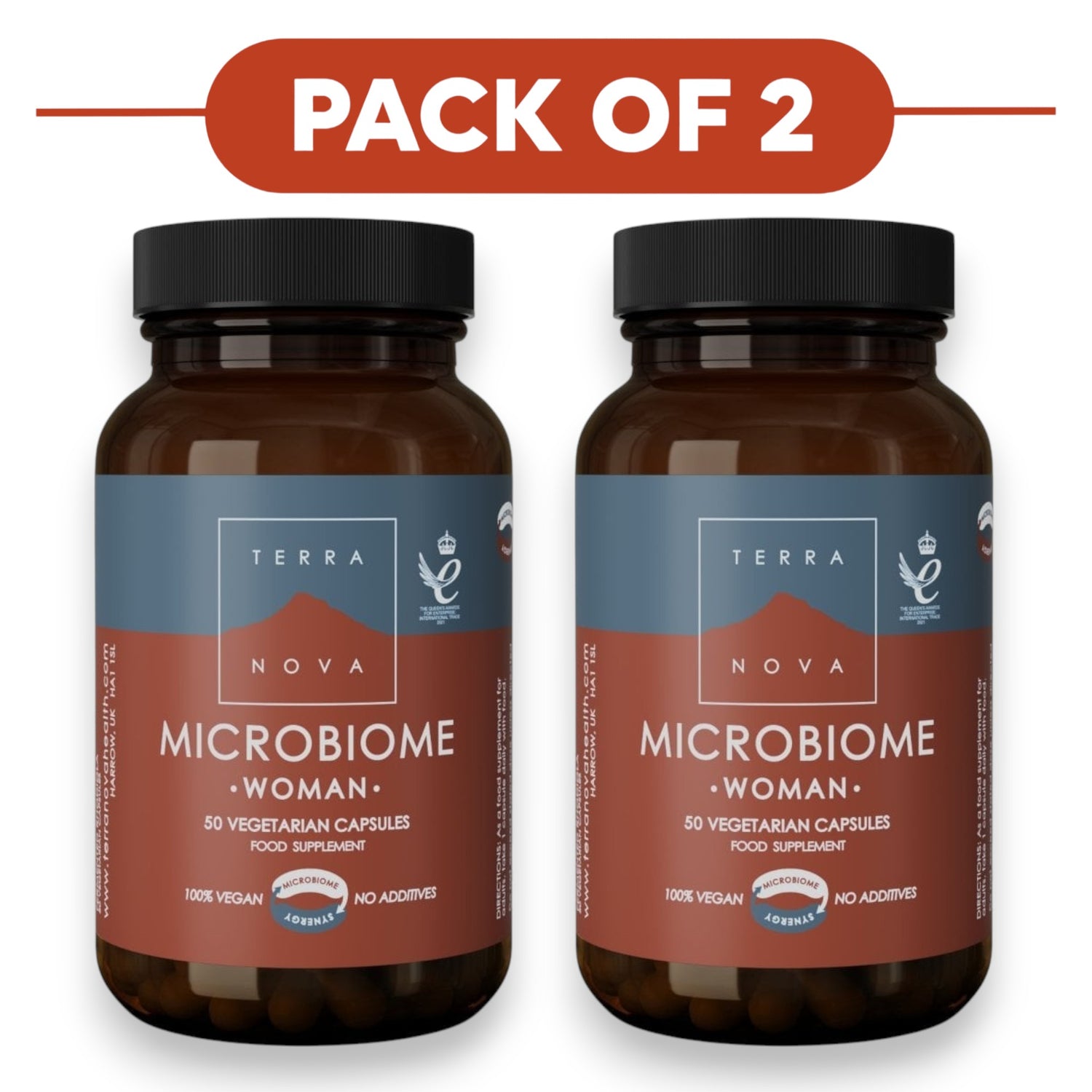 Terranova Microbiome Woman 50 Vegetarian Capsules Pack of 2