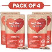 Together Health Immune Wholefood Vitamin C D3 & Zinc 30 Capsules Pack of 4