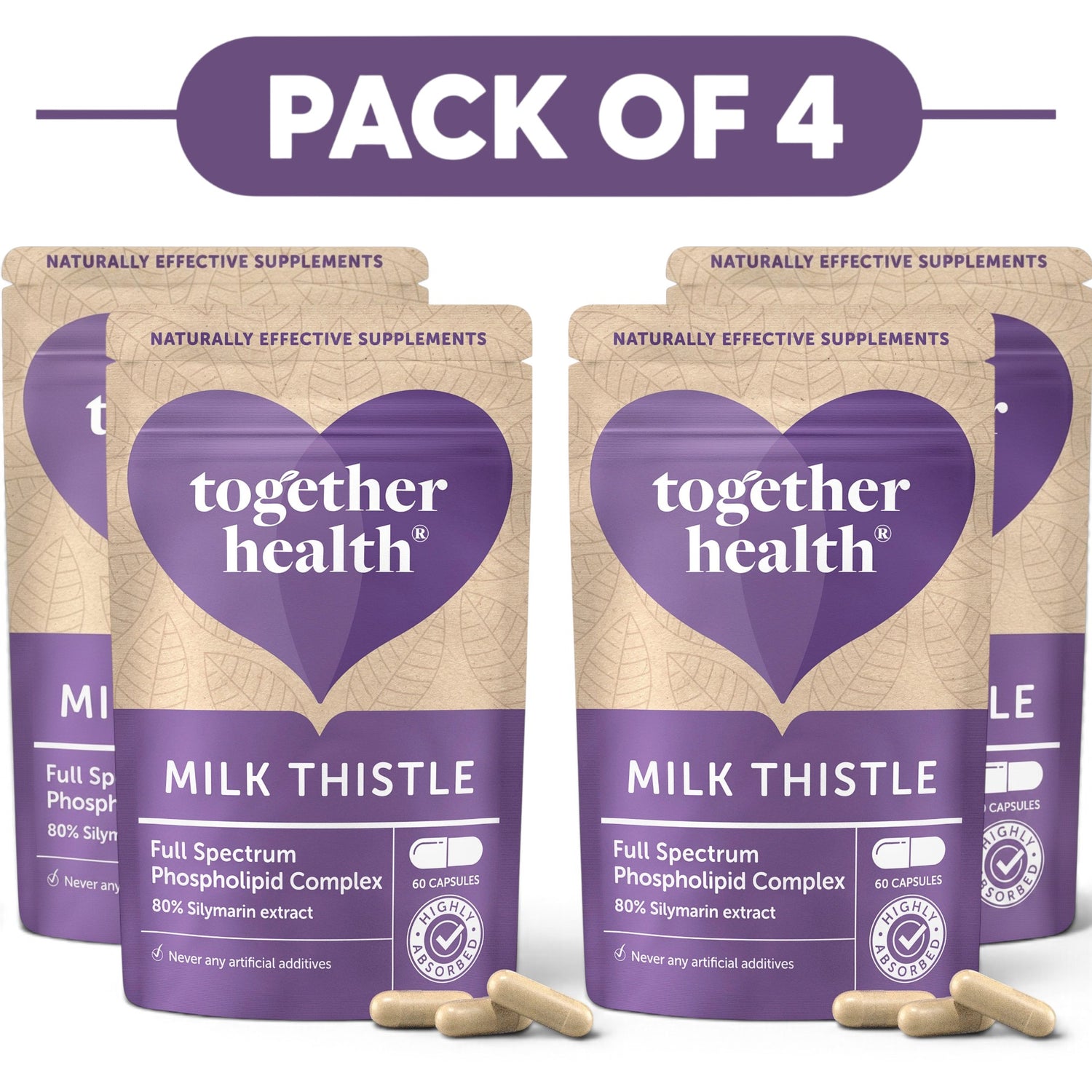 Together Health Milk Thistle 60 Capsules Pack of 4