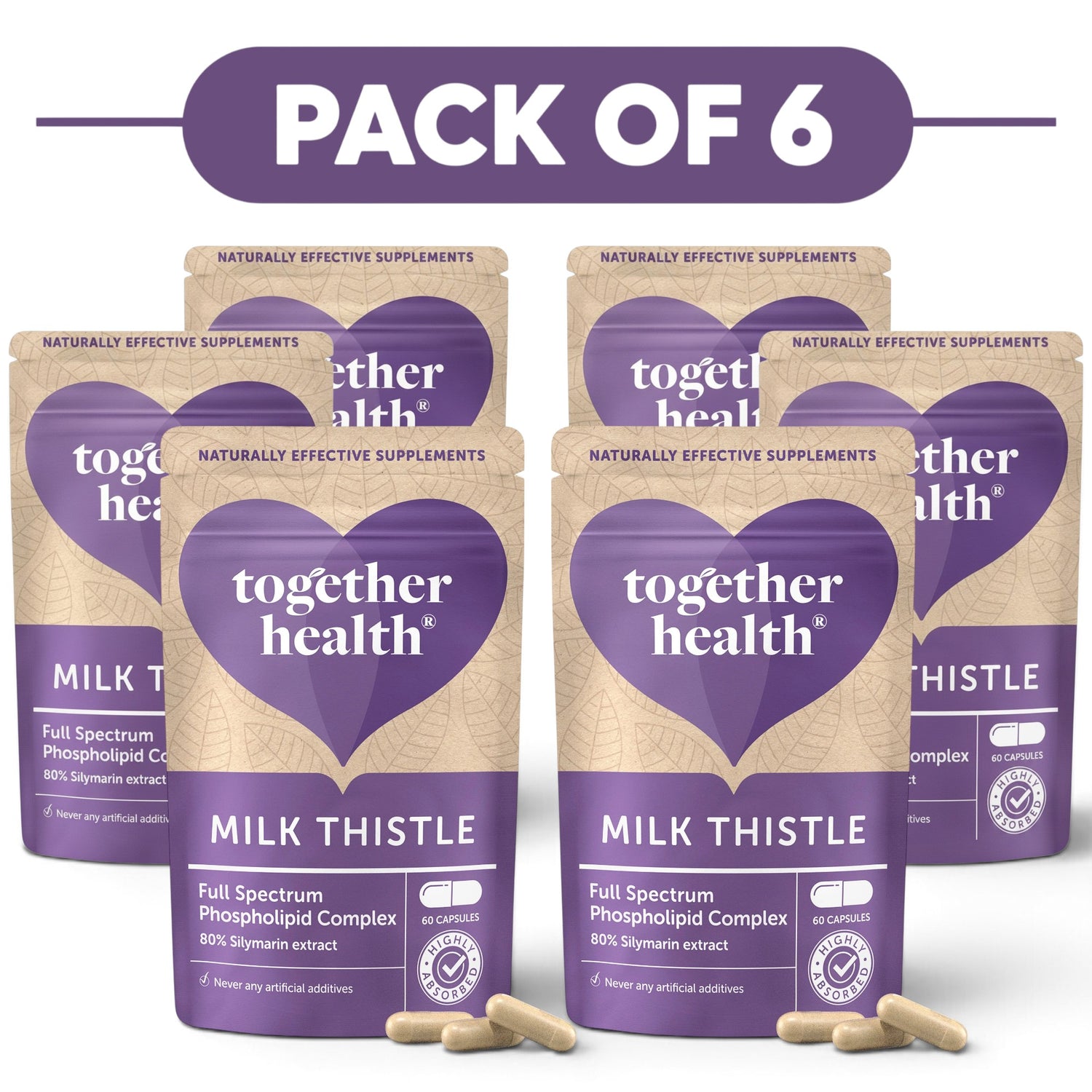 Together Health Milk Thistle 60 Capsules Pack of 6