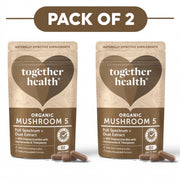 Together Health Organic Mushroom 5 Dual Extract 60 Capsules Pack of 2