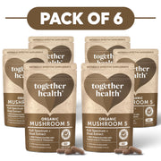 Together Health Organic Mushroom 5 Dual Extract 60 Capsules Pack of 6