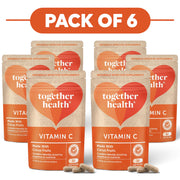 Together Health Vitamin C Made with Citrus Fruits 30 Capsules Pack of 6