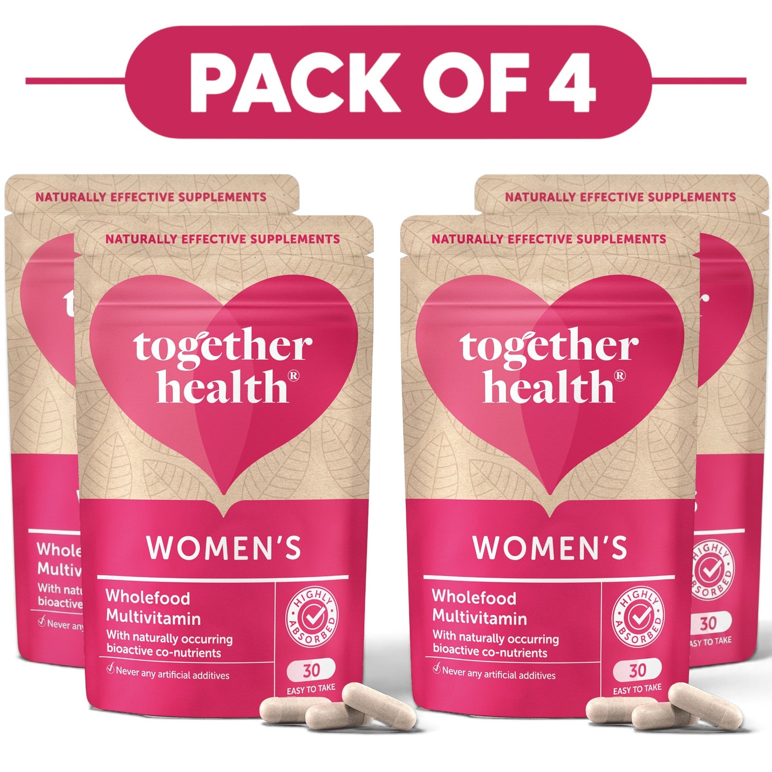 Together Health Women's Wholefood Multivitamin 30 Capsules Pack of 4