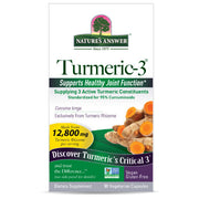 Nature's Answer Turmeric-3 95% Curcuminoids Vegan Capsules 90 front box label