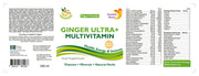 Supplement Facts Image: Swedish Nutra Ginger Ultra+ ingredients vitamins liquid 500ml packaging