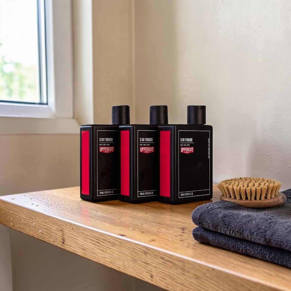 Uppercut Deluxe 3 in 1 Wash 240ml men grooming shower routine