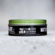 Uppercut Deluxe Matte Pomade 100g jar medium hold matte styling product side packaging