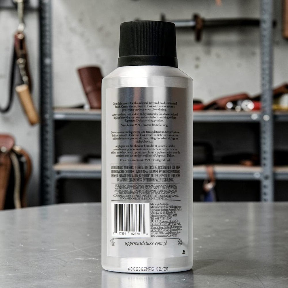 Uppercut Deluxe Salt Spray 150ml ingredients sea salt magnesium sulfate formula