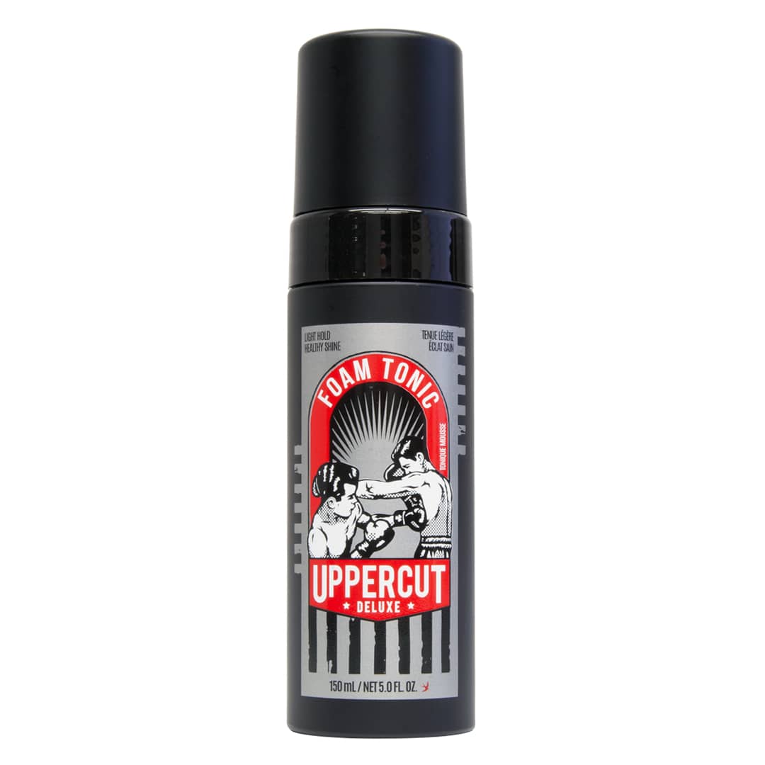 Uppercut Deluxe Styling Foam Tonic 150ml bottle light hold styling foam packaging