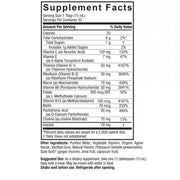 Nature’s Answer Liquid Vitamin B-Complex 480ml supplement facts label on a white background