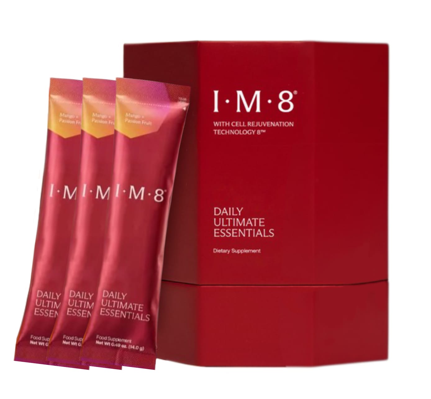 IM8 Daily Ultimate Essentials Mango & Passion Fruit 30 Sachets with Storage Box