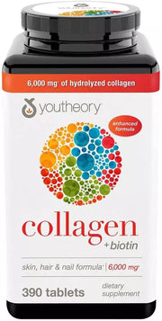 Youtheory Collagen + Biotin – 390 Tablets