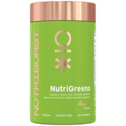 Nutriburst NutriGreens Gummies bottle, apple flavour, 60 count superfood supplement.