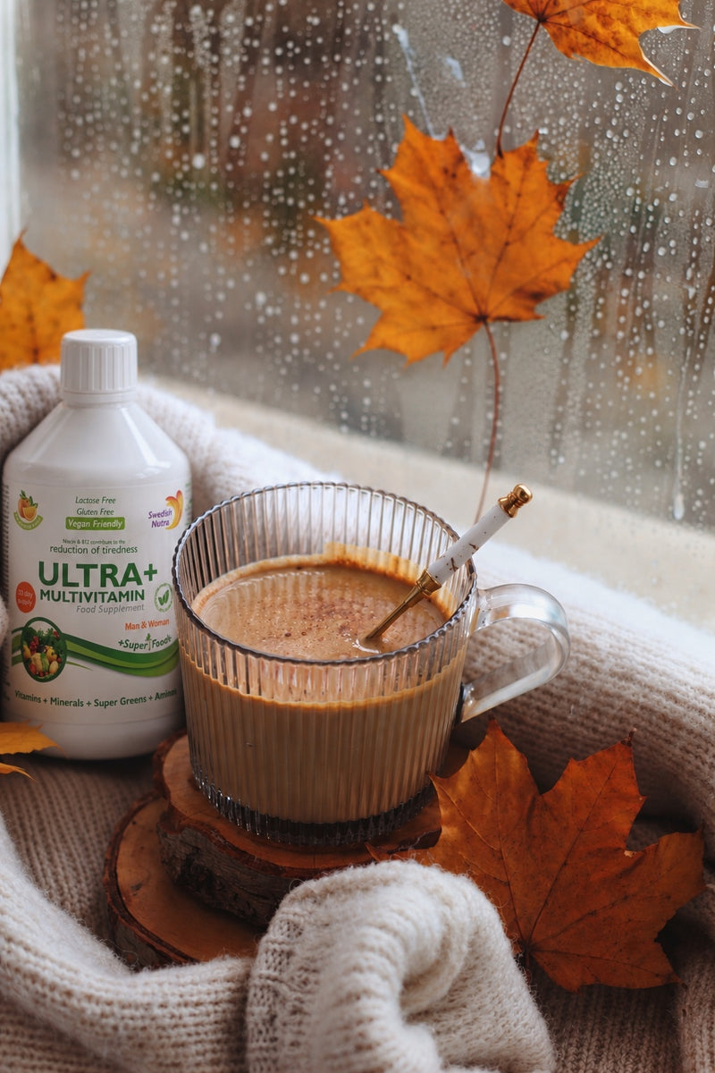 Ultra+ Multivitamin in an autumn wellness setting