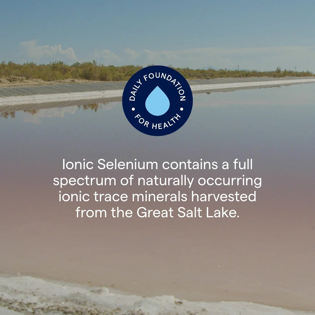 Lifestyle Image: Trace Minerals Ionic Selenium liquid daily supplement drops bottle 59ml