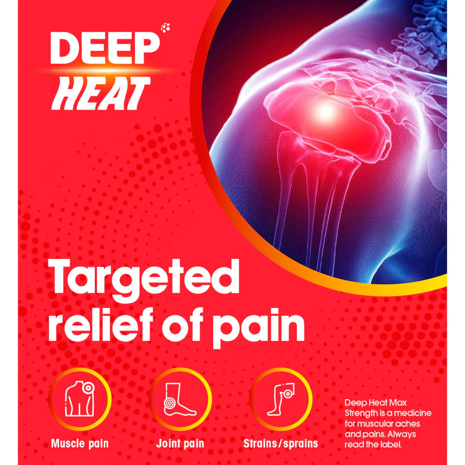 Deep Heat Heat Rub Cream tube packaging warming cream 35g topical application lifestyle image