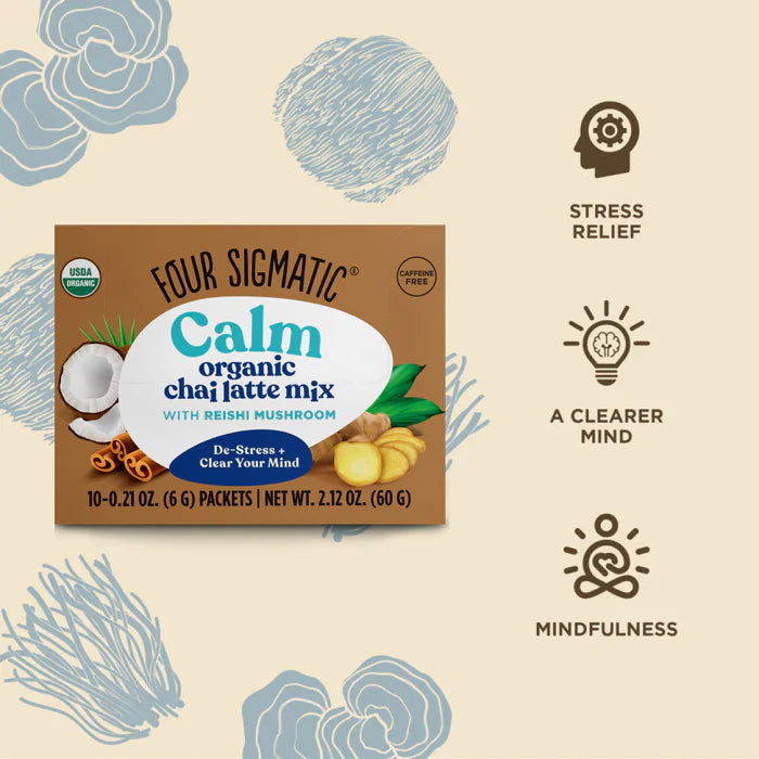 Four Sigmatic Organic Chai Latte Mix, Caffeine-Free - 10 Packets