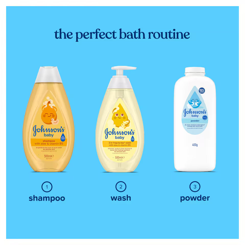 Johnson's Baby Natural Cornstarch Powder body powder bottle 400g how to use routine