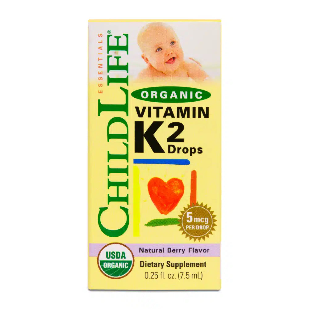 ChildLife Essentials Organic Vitamin K2 drops liquid berry flavour box 7.5ml
