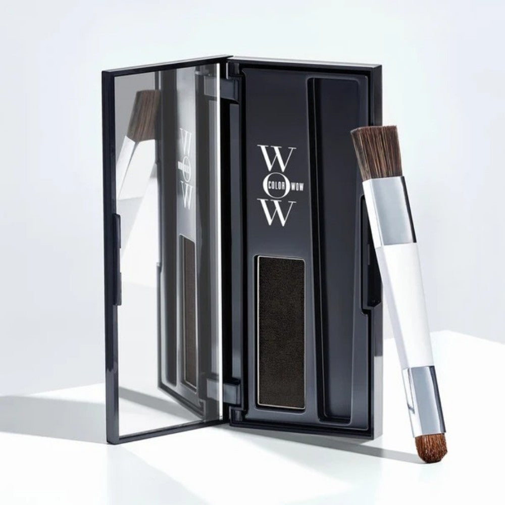 olor Wow Root Cover Up Hair Powder Black, compact hair touch-up powder, Black shade, 2.1g, temporary root colour use