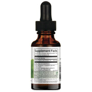Swanson Ginkgo Biloba liquid extract herbal supplement dropper bottle 29.6ml supplement facts ingredients & barcode panel