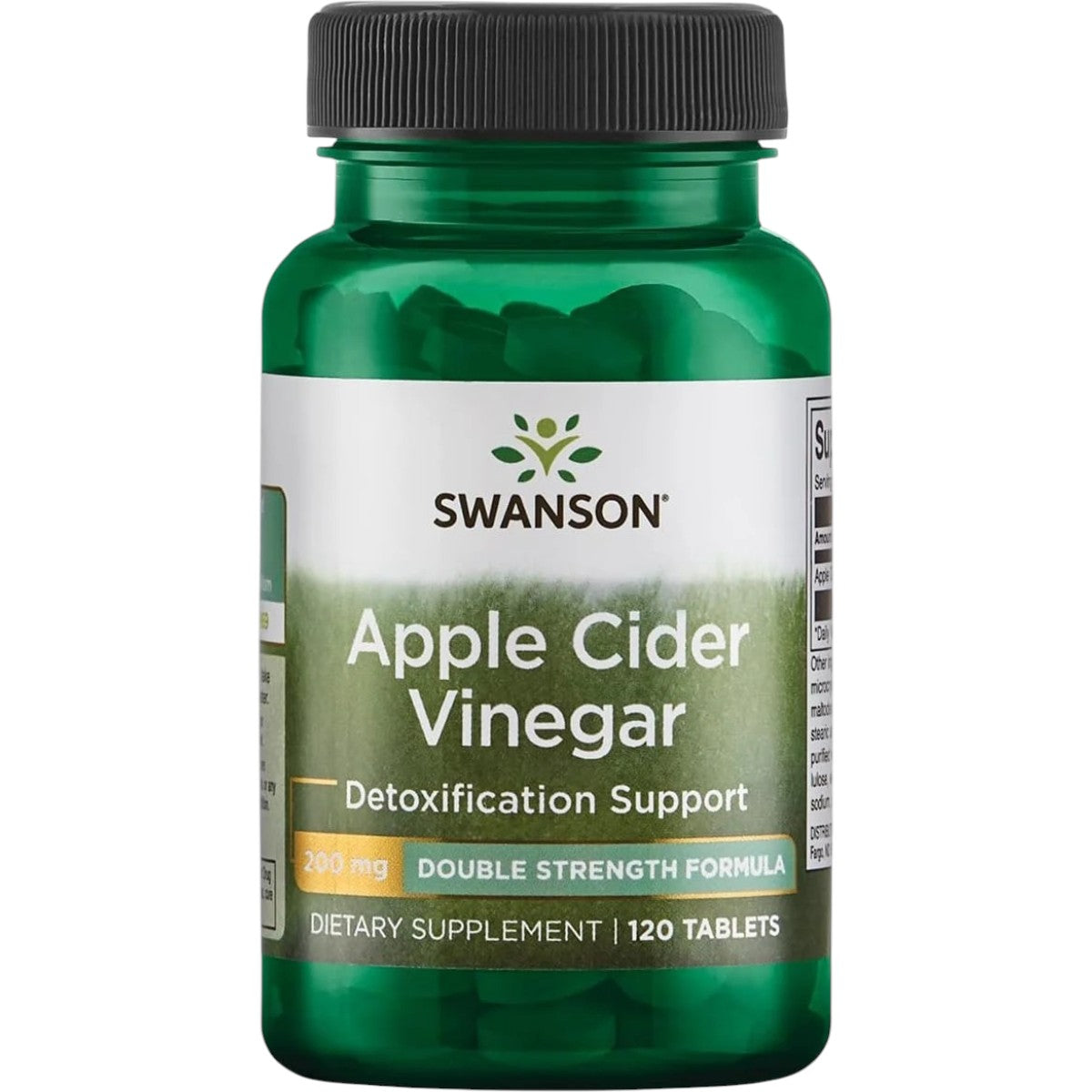 Swanson Apple Cider Vinegar 200mg 120 tablets bottle supplement