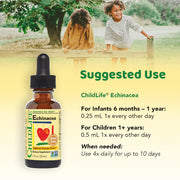 ChildLife Essentials Echinacea drops usage instructions kids liquid 30ml
