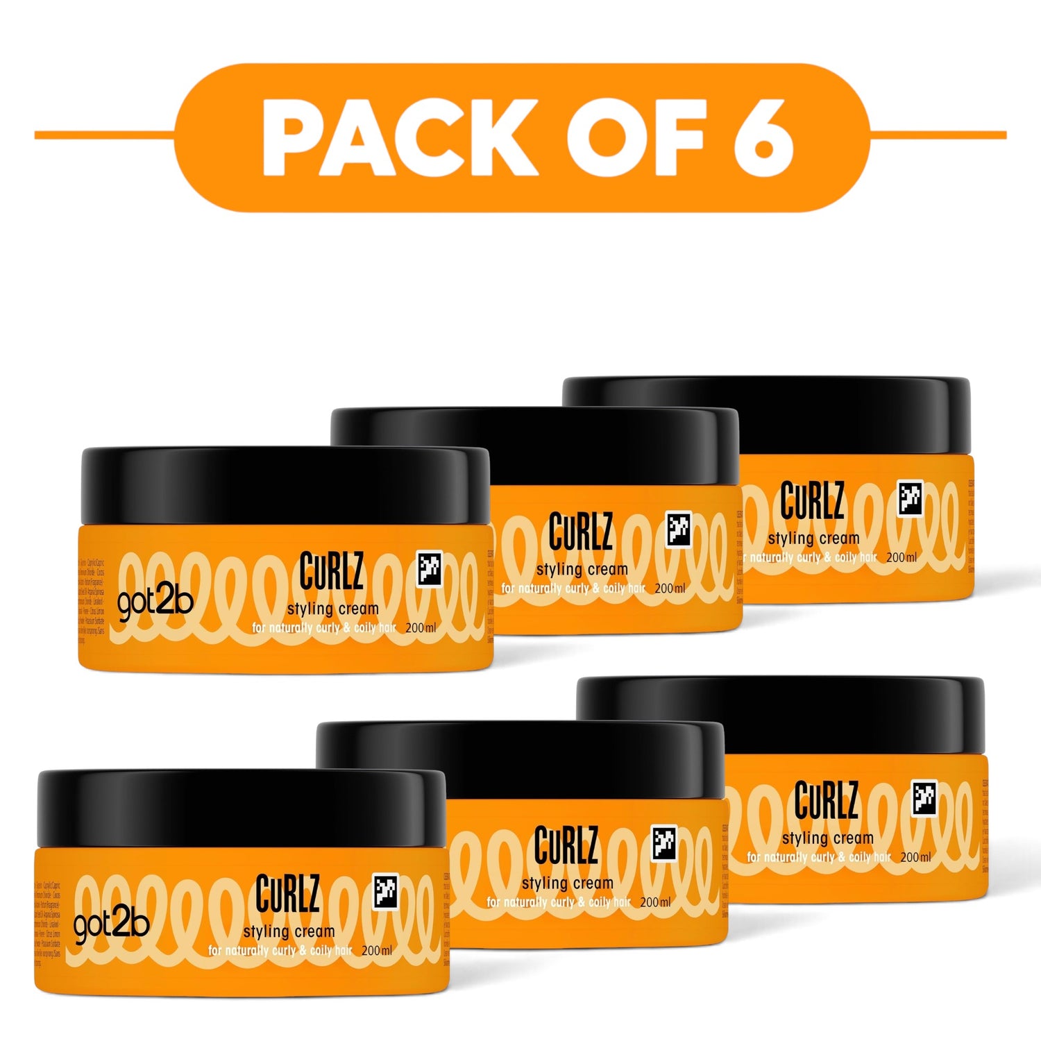 got2b Curlz Styling Cream 200ml Pack of 6