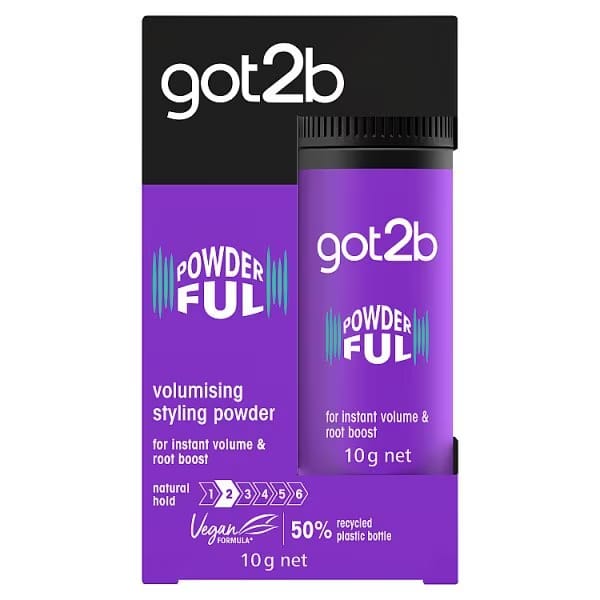 got2b Powder'ful Volumising Styling Powder bottle packaging hair styling powder 10g front product image