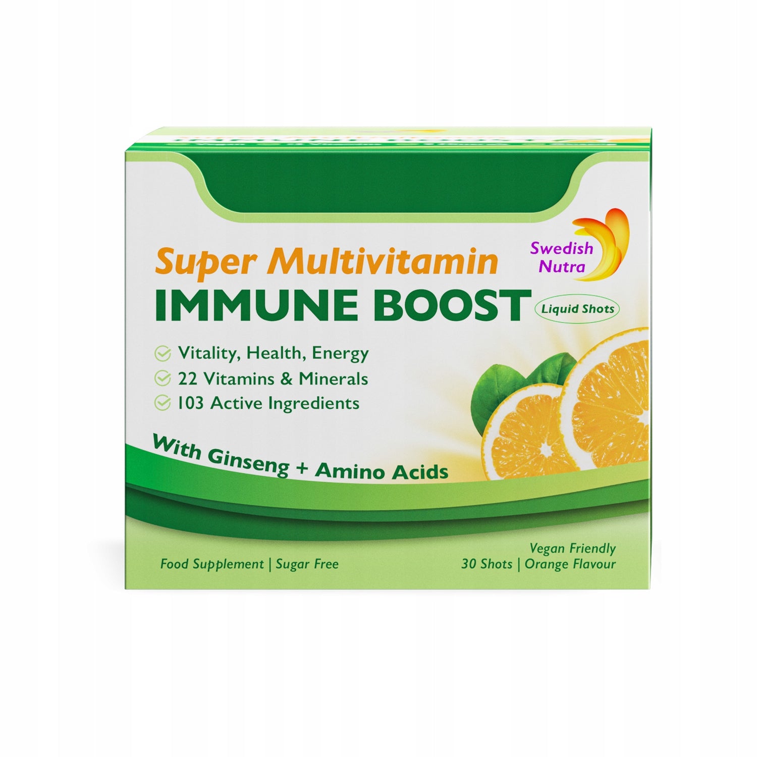 Swedish Nutra Super Multivitamin Liquid Shots Orange 30 x 25ml